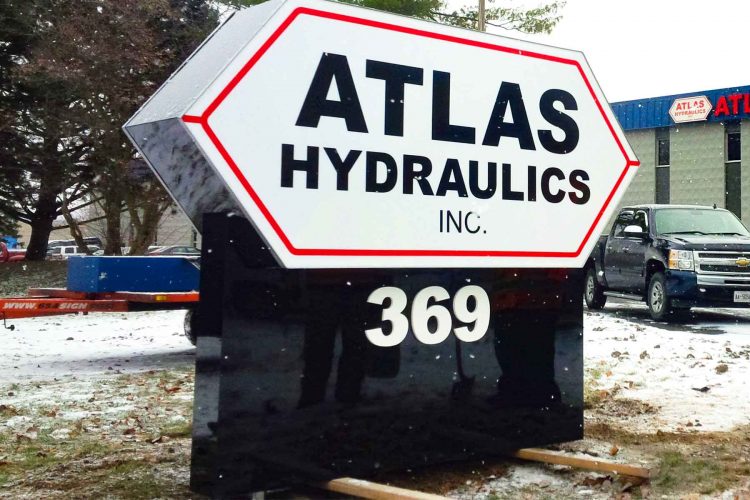 Atlas Hydraulics Inc. 654 Sign